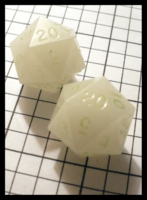 Dice : Dice - DM Collection - Gamescience Creme Glow Translucent D20s - Ebay Oct 2010